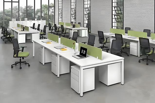 簡約現(xiàn)代職員桌-11