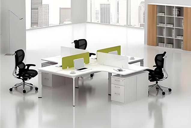 簡約現(xiàn)代職員桌-19