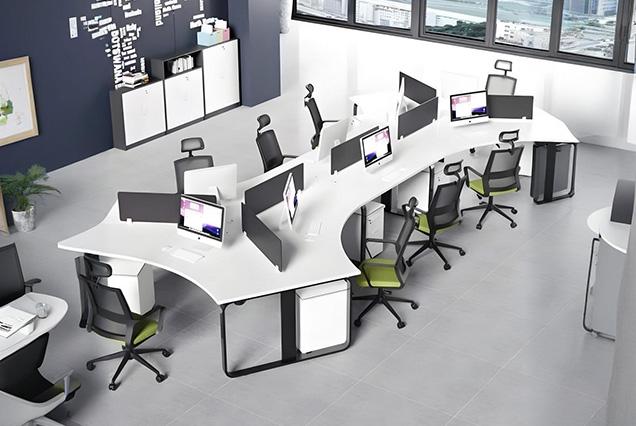 簡約現(xiàn)代職員桌-7